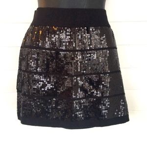 Lady Dutch elastic waist sequin skirt